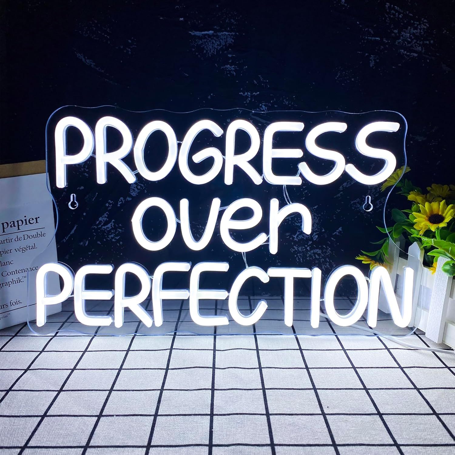 Panneau néon LED « Progress Ov - Home Gym Neon Sign avis et prix