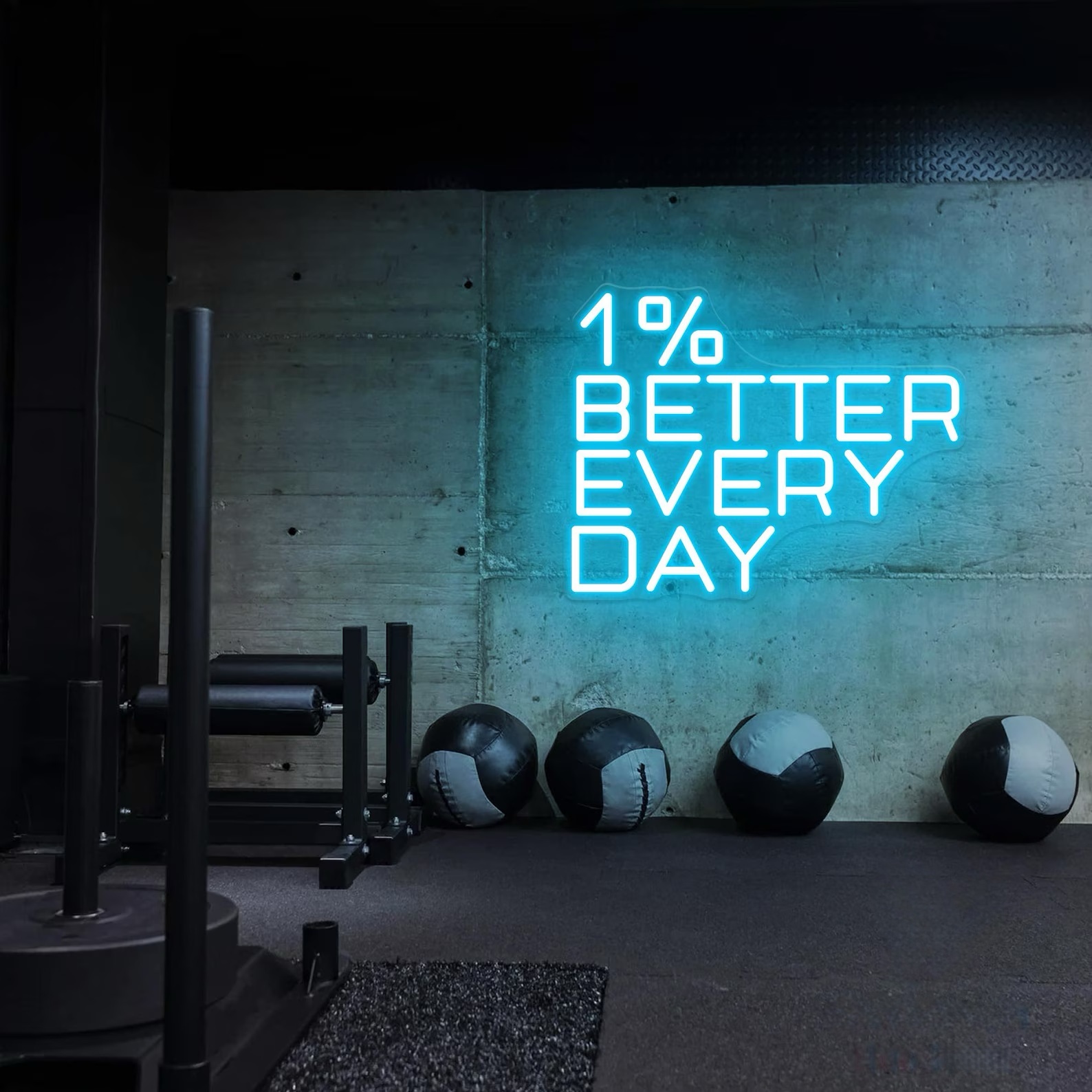 Enseigne néon « 1% mieux chaqu - Home Gym Neon Sign avis et prix
